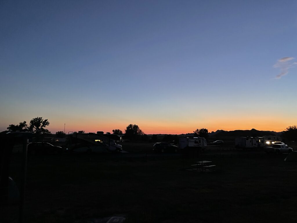 Sunset over Cedar Pass Campground